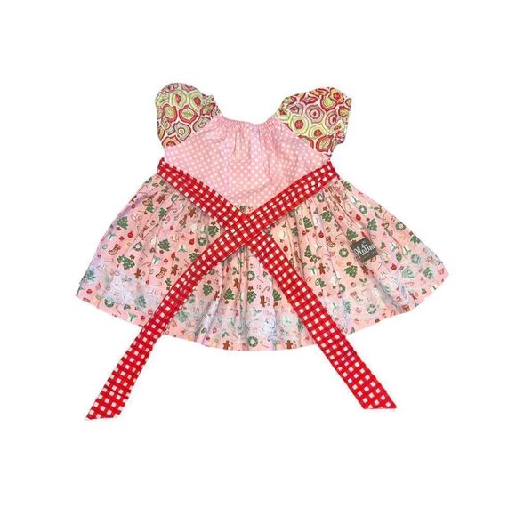 Matilda Jane Platinum gingerbread Christmas holiday tree lace dress 2 - Picture 3 of 7